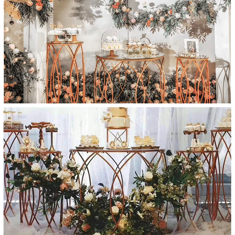 Железный полый цилиндр десертный стол для помещения где встречают гостей