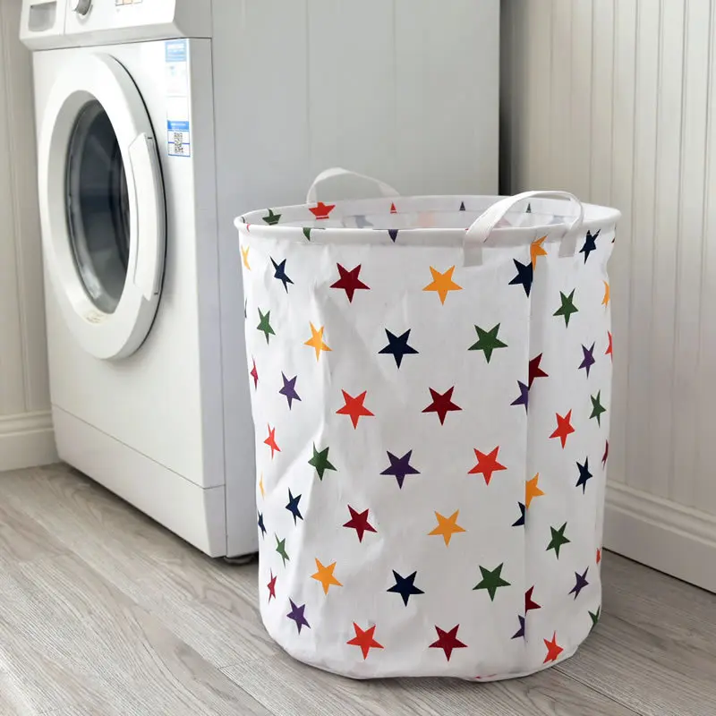 Stars Nostalgic Patterns Waterproof Organizer Linen Sundries Storage Basket Cabinet Underwear Bag Cothing Box | Дом и сад