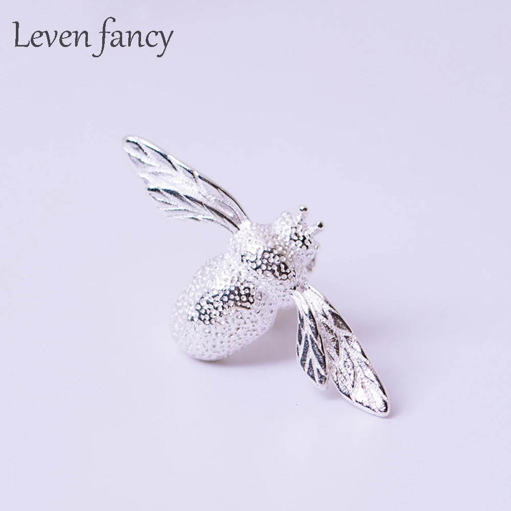 Корейская маленькая брошь в виде пчелы из серебра 925 пробы милые животные