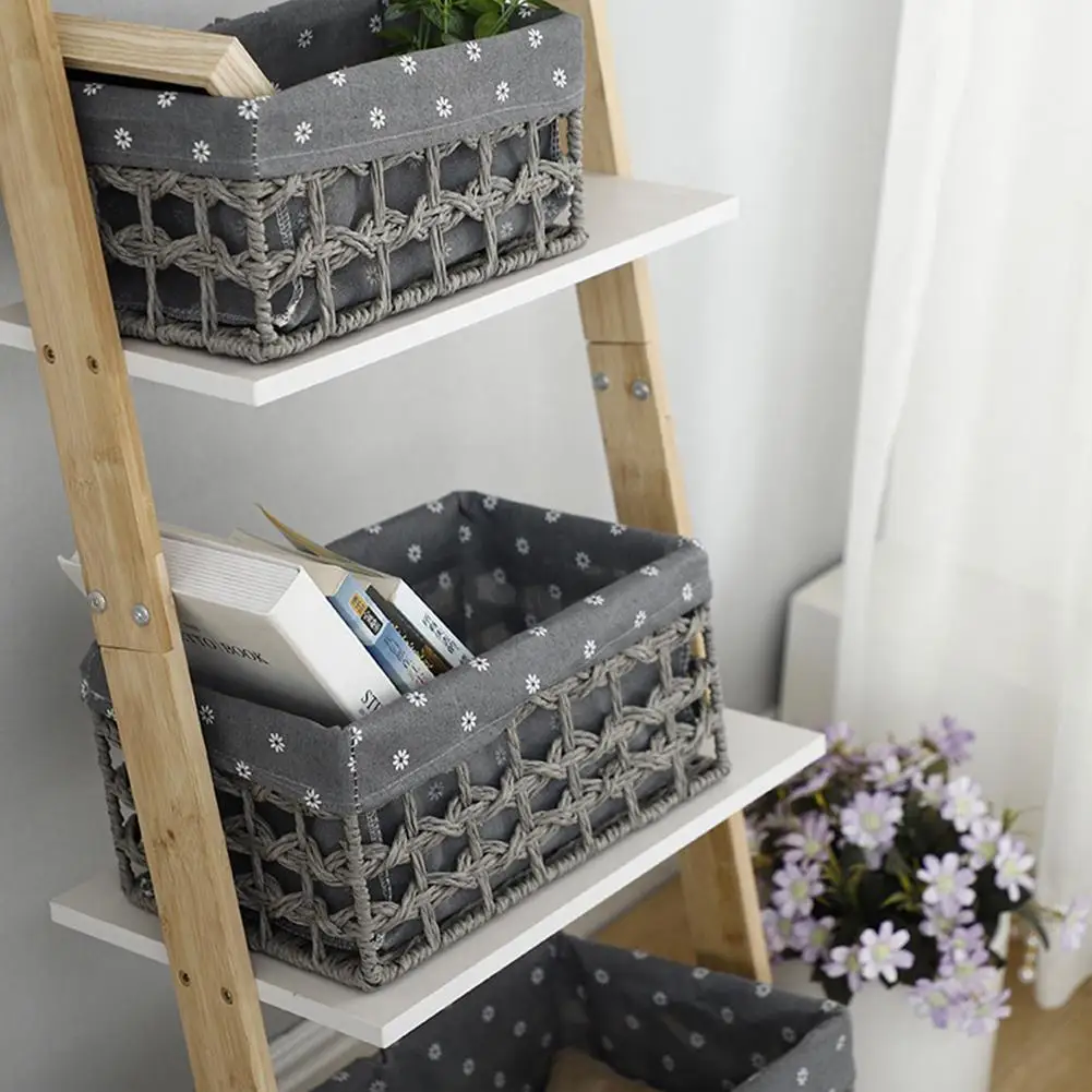 3 шт./компл. корзина для хранения белья плетеная органайзер игрушек коробка