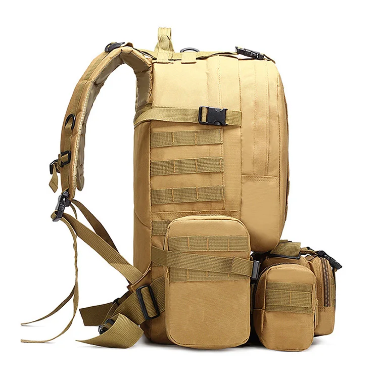 4 в 1 50 л Тактический Военный Рюкзак Molle, 600D нейлон Oudoor походный тактический рюкзак, водонепроницаемый камуфляж Альпинистский рюкзак сумки