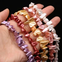 trendy gravel shape simulated pearls bead irregular chip bead for jewelry making diy women bracelet necklace crafts