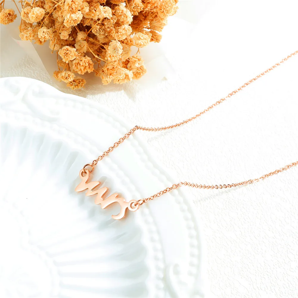 Ожерелье с подвеской в виде букв из нержавеющей стали|Подвески| |