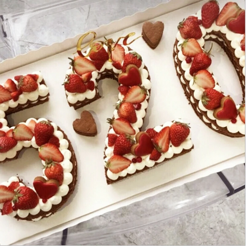 10 Inch 0-9 Numbers Shape Digtial 3D DIY Fondant Cake Mold Chocolate Silicone Molds Decorative Baking Tool | Дом и сад