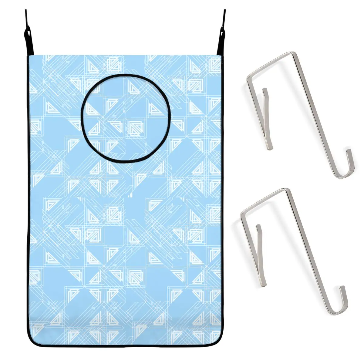 

Dirty Clothes Sacks With 2 Stainless Steel Hooks Laundry Organizer Oxford Hanging High Washable Mesh Capacity Washing Bag Home