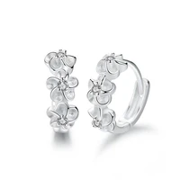 2020 new 925 sterling silver earrings small flower round earrings female charm jewelry gift