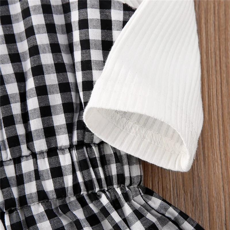 2 предмета осенняя футболка с длинными рукавами и оборками для маленьких девочек