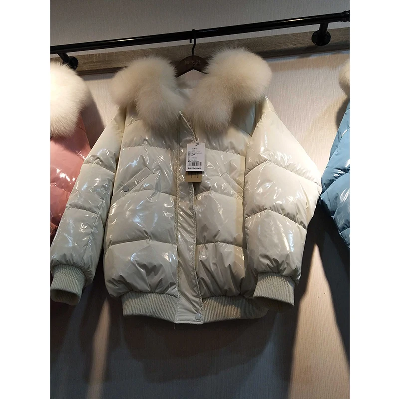 Женский длинный пуховик на белом утином пуху теплая водонепроницаемая парка