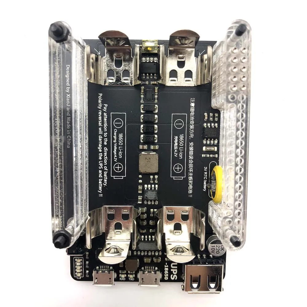 Lusya UPS 18650 MAX17040G Raspberry pi плата расширения мощности с измерением RTC 5 в выходной