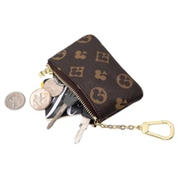 mini classical wallet purse brand designer zipper coin purse leather key bag unisex leather bag keychian purse and wallet coin