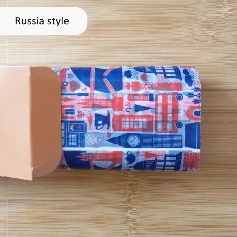 Russia style 50 шт./компл. упаковочная Бумага хлеб сэндвич Гамбургер картофель фри посылка воск Бумага выпечки для Еда инструменты Кухня гаджеты упаковочных материалов, Класс - Цвет: Russia style