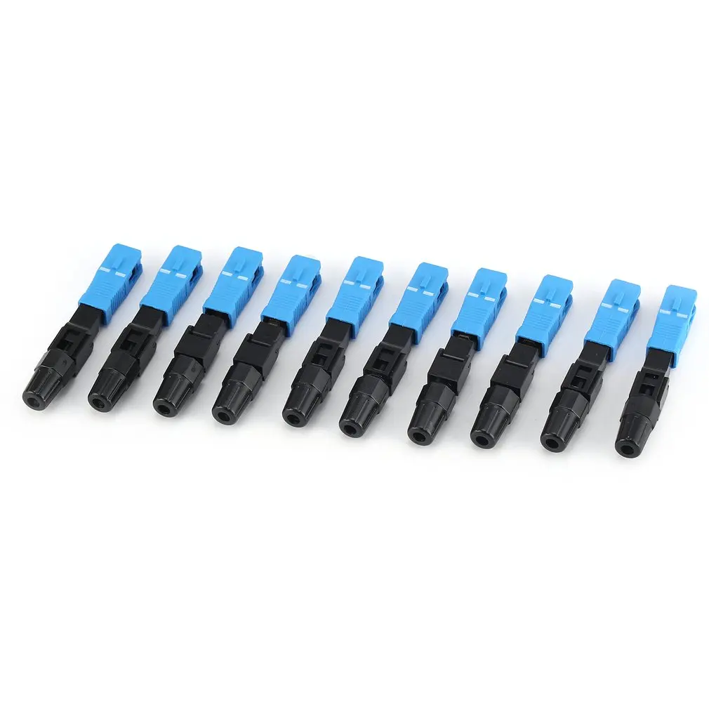 

10Pcs SC/UPC Fiber Optic Connector FTTH Embedded Single Modes Assembly Fiber Optic Quick Connector Fiber Optic Fast Connector