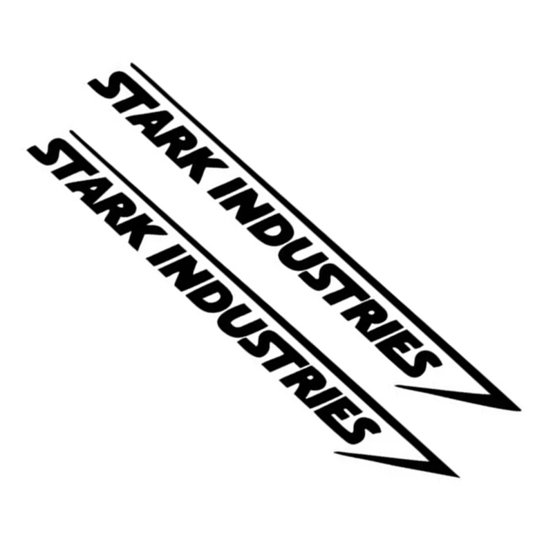 

Stark Industries Car Sport Racing Body Stripes Stickers Vinyl Decals Black White Car Exterior Decoration Easy to Use