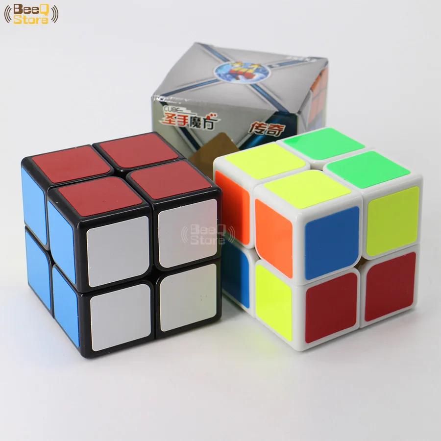 Shengshou Ledgen 2x2 магический куб 2x2x50 мм головоломка скоростной черная белая наклейка