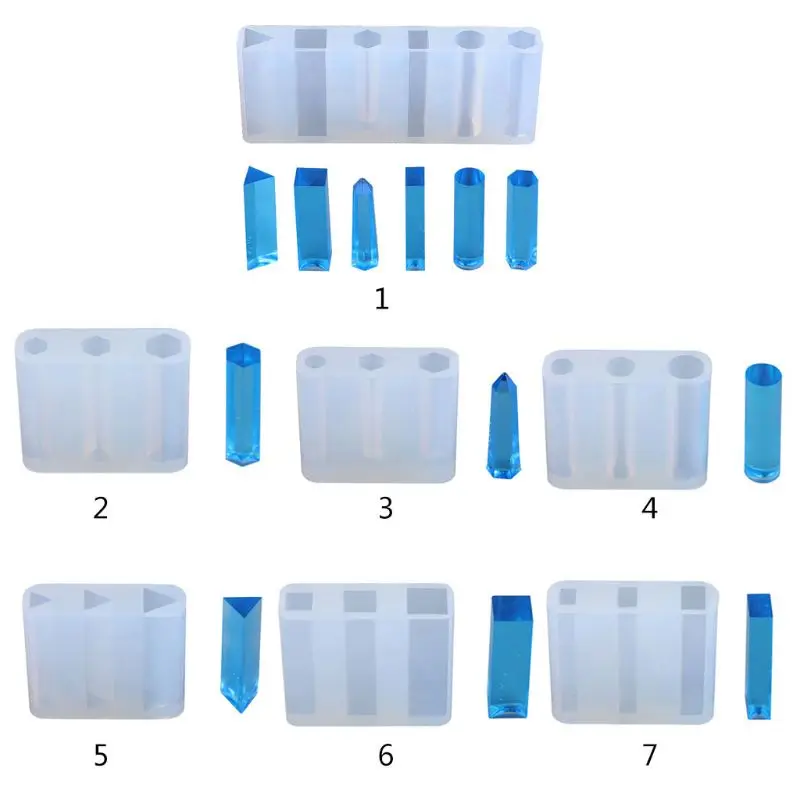 УФ прессформу эпоксидной смолы DIY кулон ювелирные изделия с украшением в виде кристаллов силиконовые формы с шестигранной головкой круглый геометрический Форма ремесленничество пресс-форм