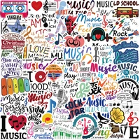 103050pcs inspirational i love music phrase graffiti stickers phone luggage phone guitar waterproof sticker kid classic toy