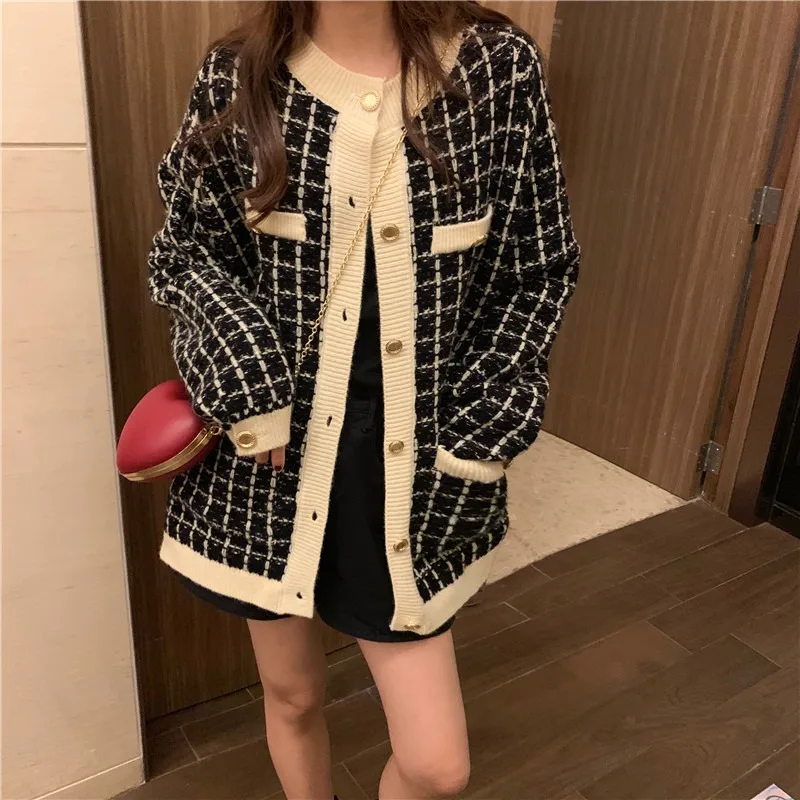 

Loose Small Coat Cardigan Sweater Women's Autumn and Winter 2020 New Long Sleeve Sweater Long Sleeves Outerwear Trendy Top