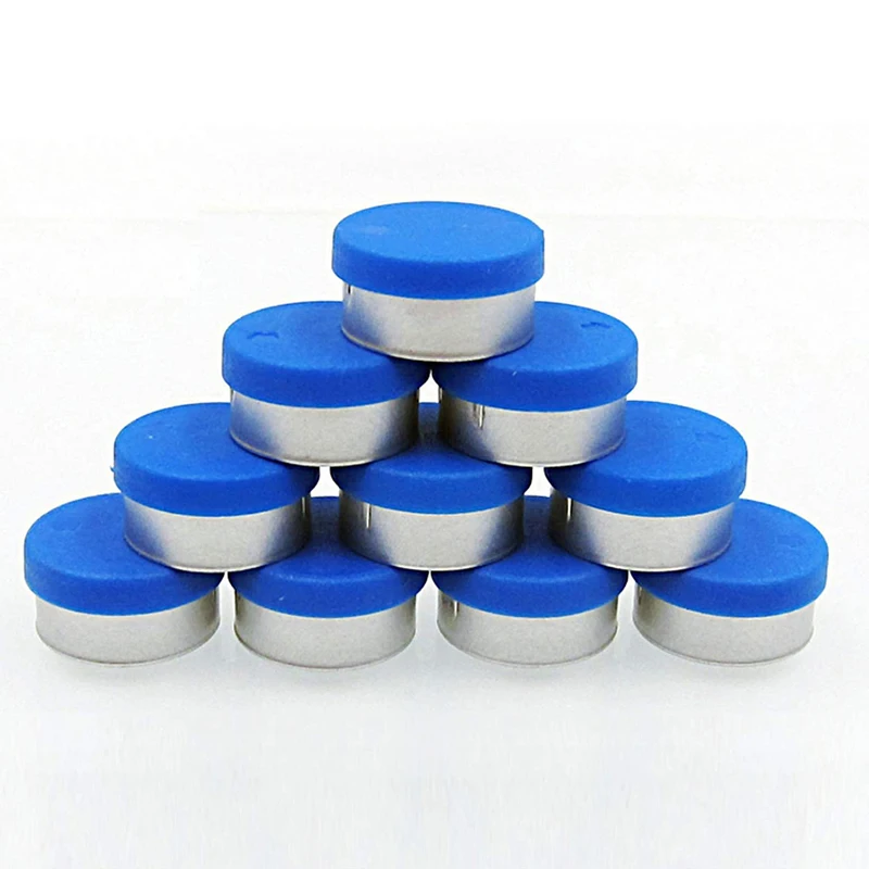 

100 Pcs Blue 20mm Flip Off Caps, Flip-Off Vial Seals, Pharmaceutical Caps, Plastic-Aluminum Flip Off Caps