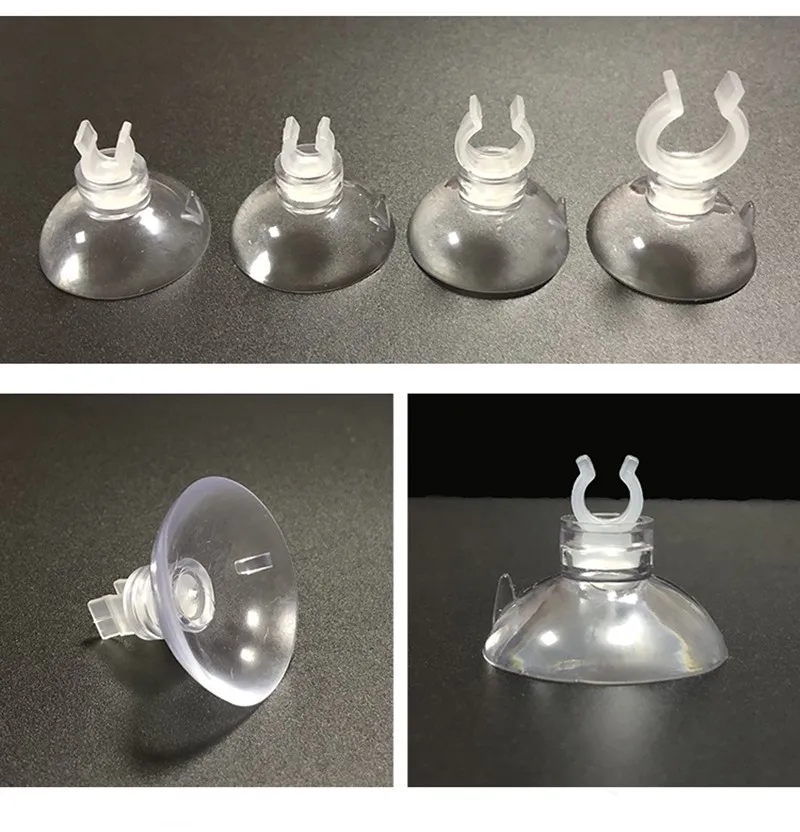 10pcs Aquarium Sucker Fish Tank Suction Cup Holders Transparent/Black For Air Line Tube Hose Pump 5x30mm | Дом и сад