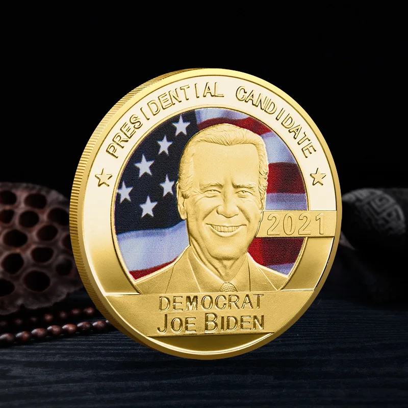 

Presidential Candidate Democrat Joe Biden Collectible Souvenir Coin Great Seal of The USA Gold Plated Commemorative Coin