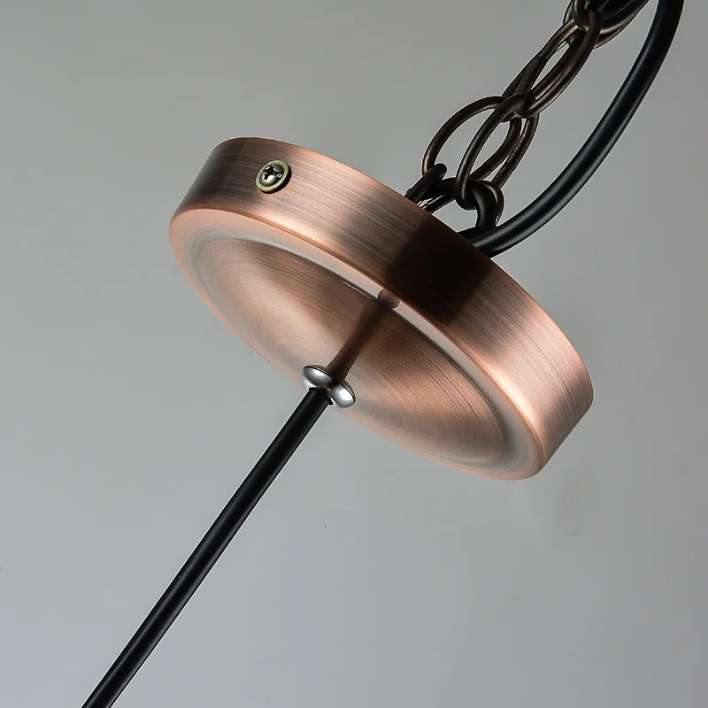 Скандинавская люстра из кованого железа постмодерн позолоченная бронзовая