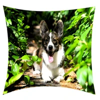 animal dog leopard print cushion cover dog pillow cover home decorative pillows case 45x45cm