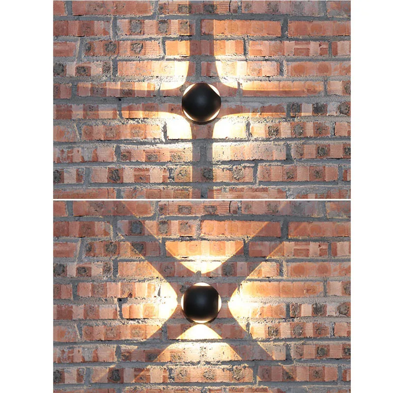 Четырехстороннее освещение открытый настенный светильник IP54 Водонепроницаемый