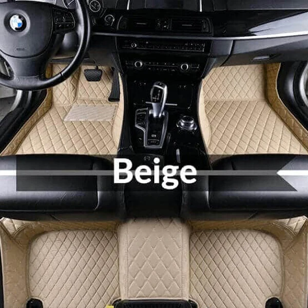 BEIGE 5 Seat Пользовательские автомобильные кожаные Коврики для Audi A4 Avant Wagon Estate B8 8K 2009~ 5 мест Авто коврик для ног Аксессуары для ковров 2010 - Название цвета: BEIGE 5 Seat