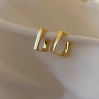 south korea fashion elegant high quality metal geometry irregular girls ear stud gift party banquet womens jewelry earrings