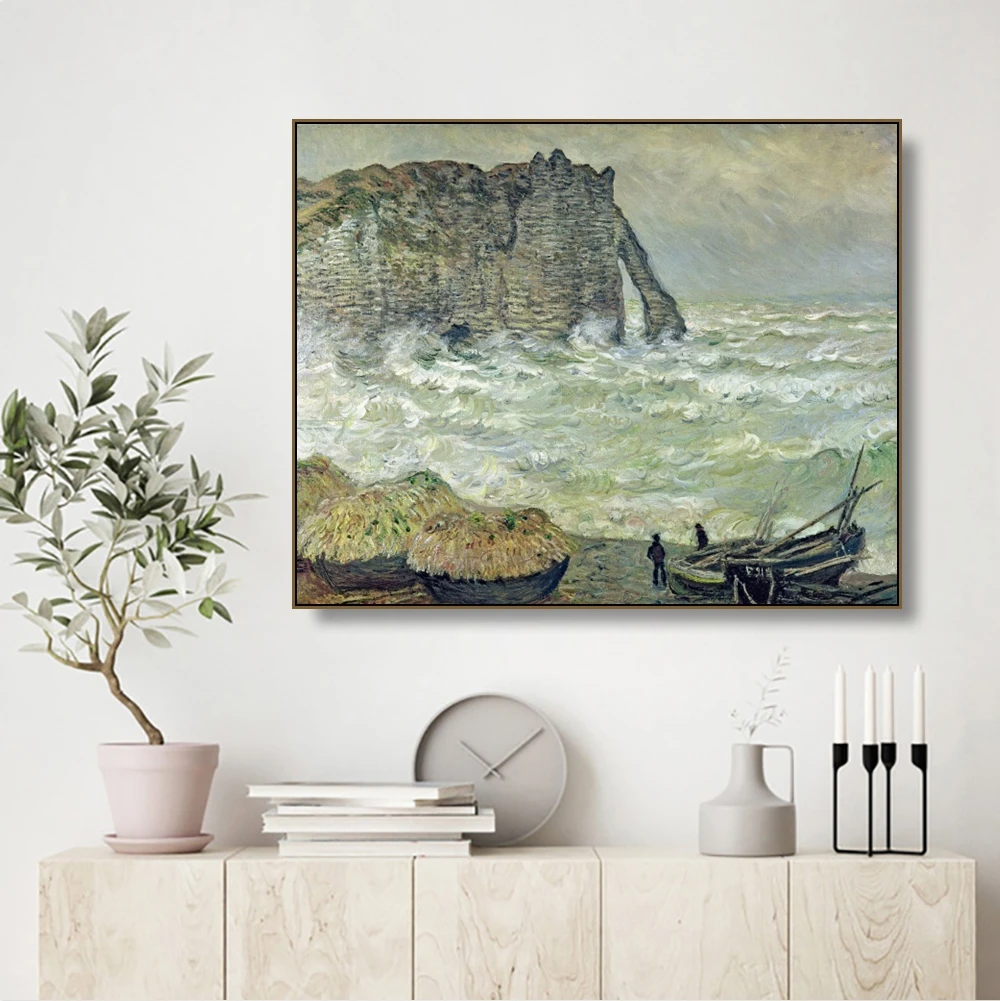 

Grasshopper in the Sea by Monet Wall Pictures Posters Print Canvas Painting Calligraphy Decor Picture for Living Room Home Decor