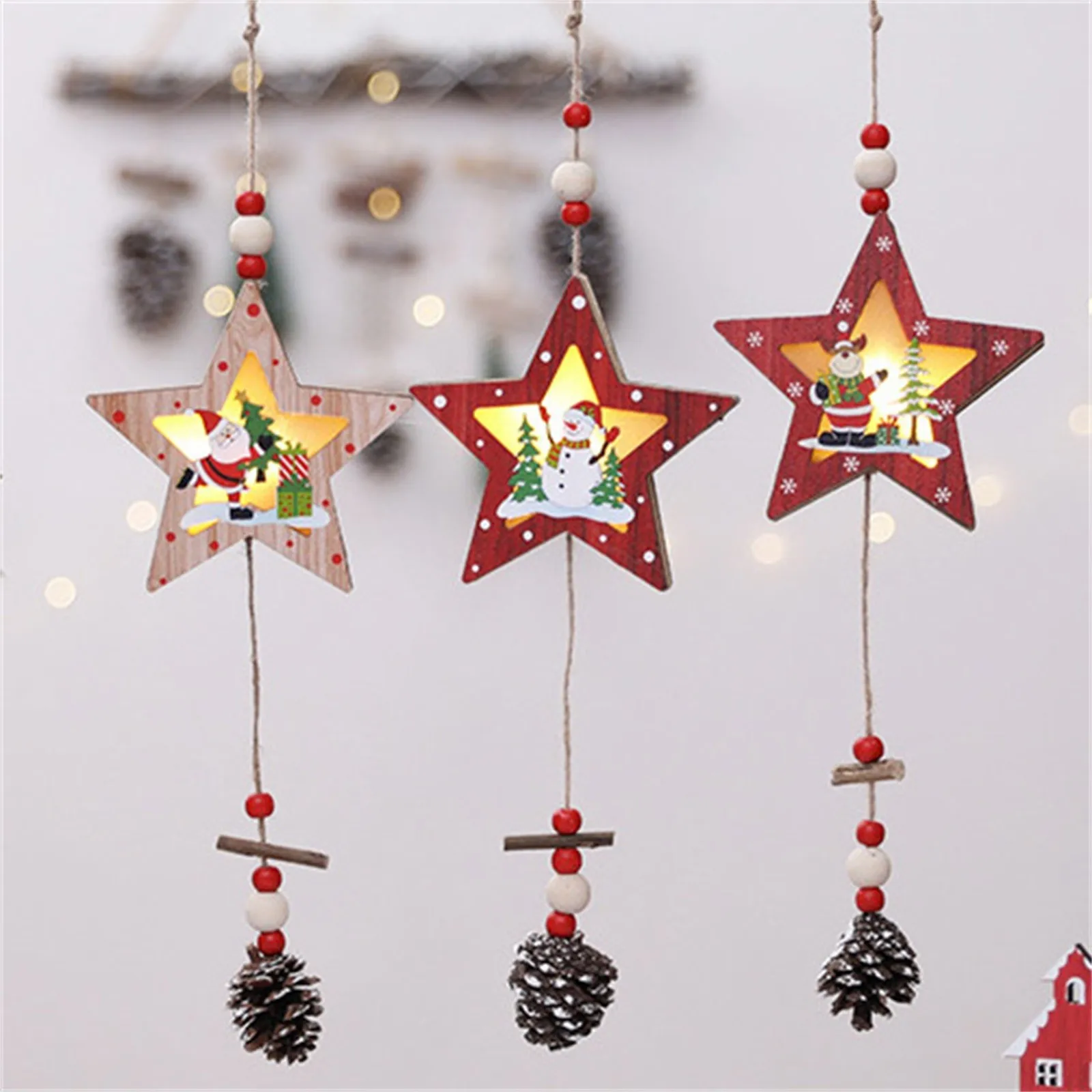 

Led Christmas Decoration Light Home Decor Accessories 3d Light Lamp Christmas Holiday Gifts Creativity Santa Claus Ornaments #35