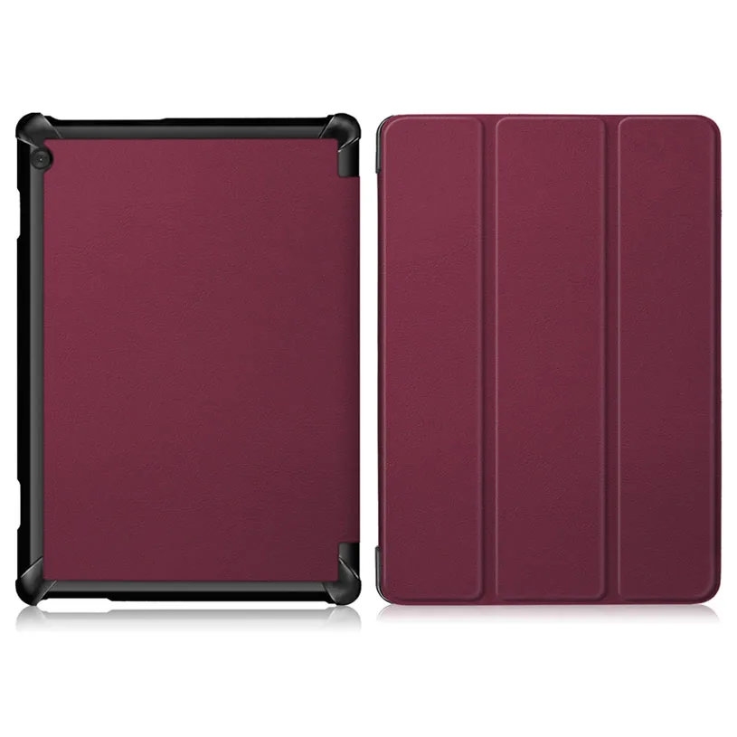 Wine Red Тонкий чехол для lenovo Tab M10 TB-X605F TB X605F TB-X505F 10," чехол с магнитной подставкой из искусственной кожи чехол для планшета lenovo Tab M10 - Цвет: Wine Red