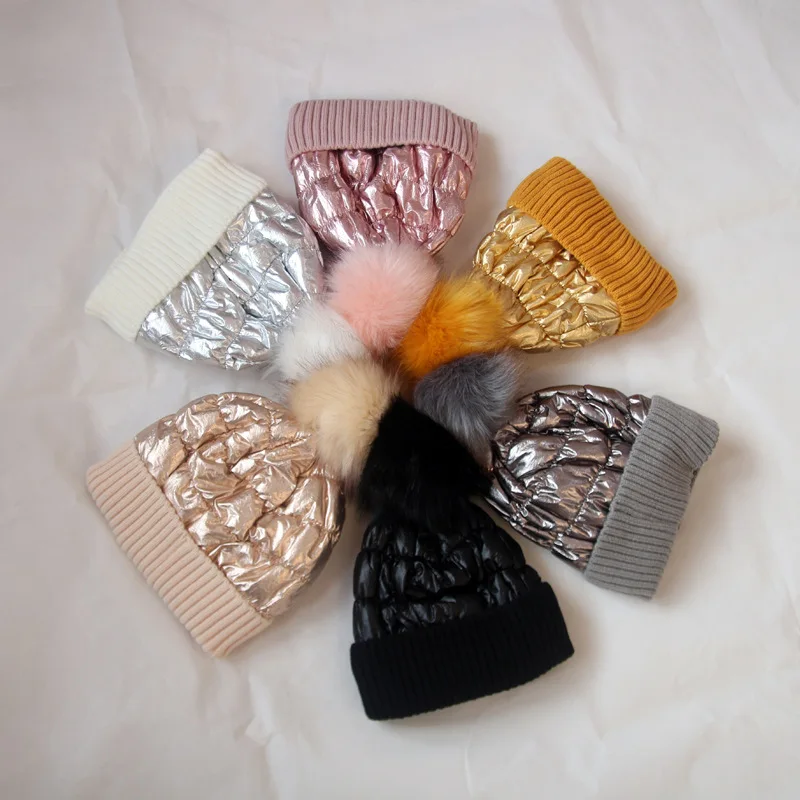 

women winter knitted warm fur ball earmuffs winter plus knitting thickened outdoor newsboy hat