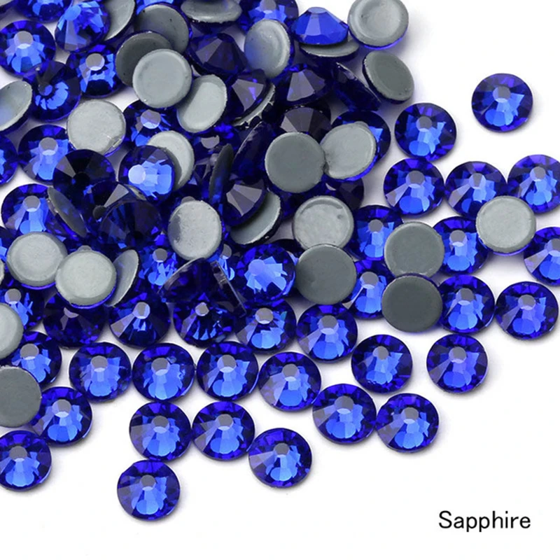 YL Сваровски сапфир стразы лучше превосходное Горячая фиксация s гладить на