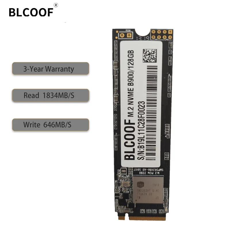 Внутренний твердотельный накопитель PCIe NVMe M.2 SSD 128 Гб BLCOOF B800 оптовая продажа с