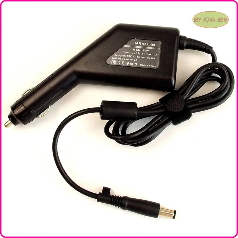 Автомобильный адаптер питания постоянного тока зарядное устройство + USB порт для