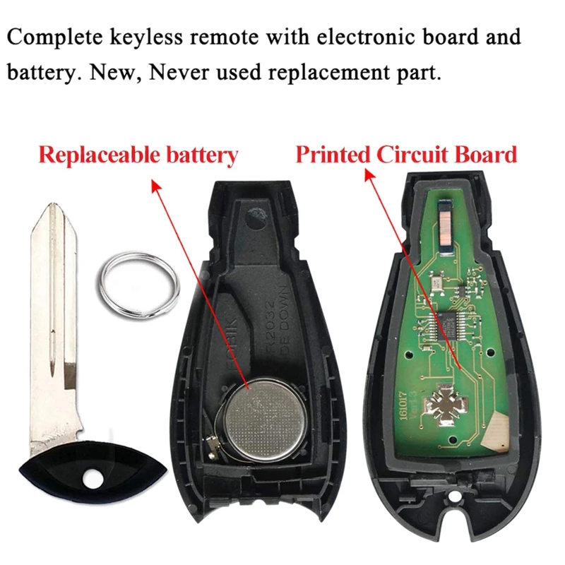 Car Remotes 6 Button Key Fob Compatible for Chrysler Town Country 2008-2015 Dodge Grand Caravan 2008-2014 | Автомобили и