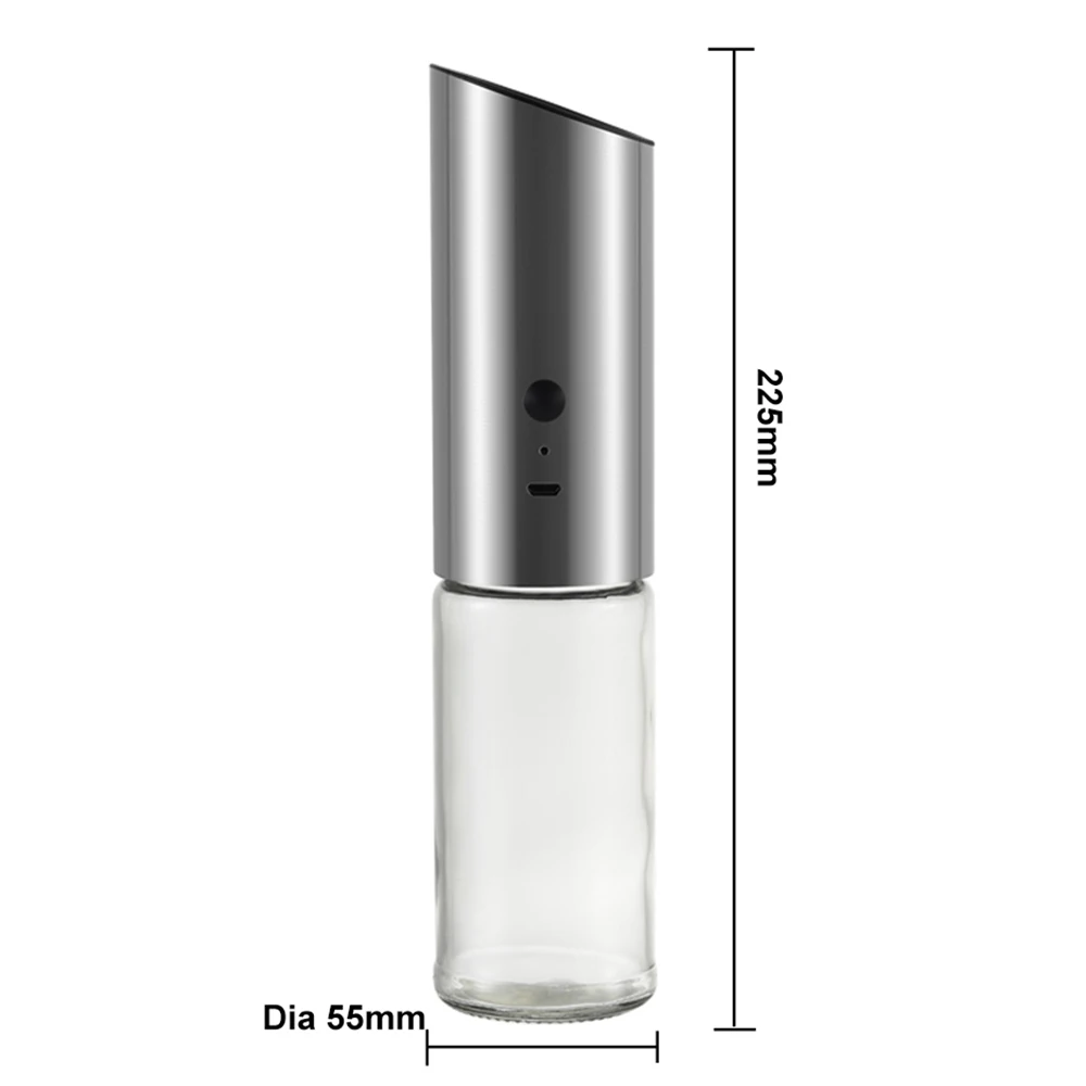 

USB Rechargeable Pepper Mill Electric Salt and Pepper Grinder Adjustable Coarseness Automatic Spice Milling Machine Kitchen Tool