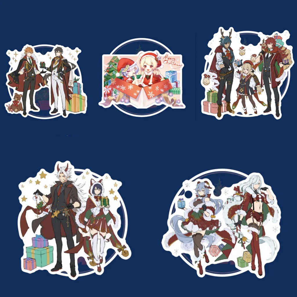 

Game Genshin Impact Klee Gorou Diluc Ragnvindr Zhongli Christmas Acrylic Stand Model Plate Figure Toy Desktop Cosplay Xmas Gift
