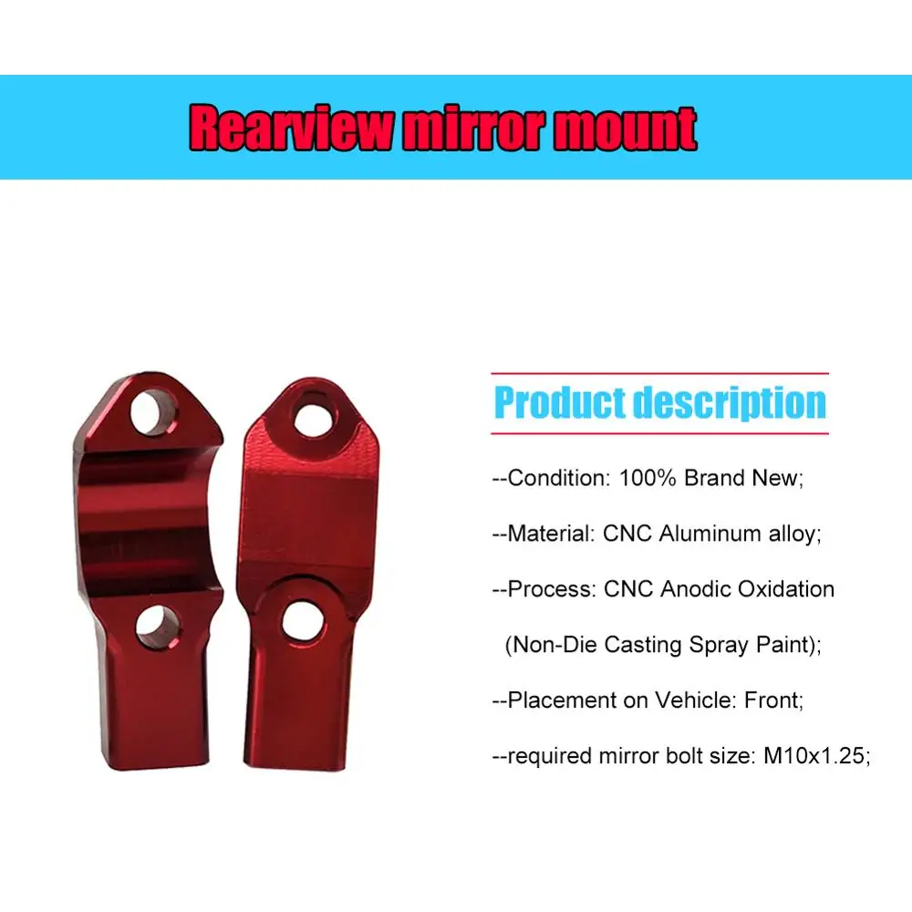 Universal Motorcycle Rearview Mirror Mount 10mm Handle bar Holder Adaptor for ATV Scooter Dropshipping L1 | Автомобили и