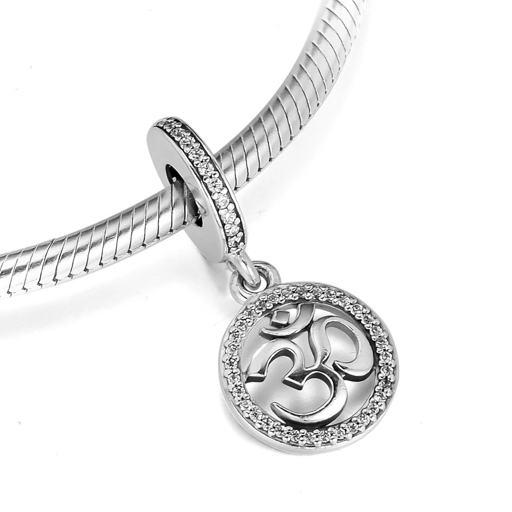 Винтажные бусины-подвески с символом Ом серебро 925 пробы Оригинальные