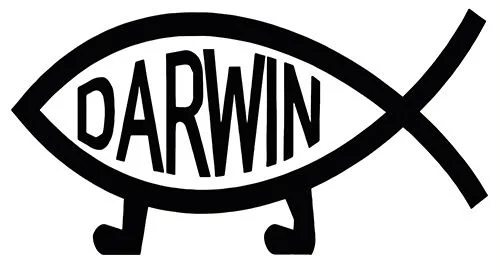 Для Дарвина наклейка &quotрыба&quot виниловая отец эволюции выживания наиболее