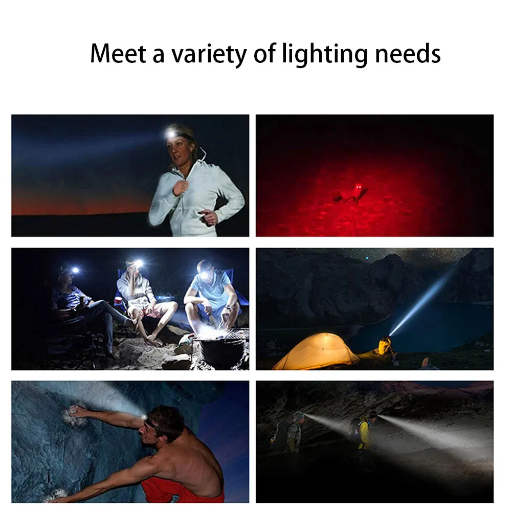 

NEW LED Headlight Night Fishing Headlight Mounted Head Wear Light Multifunctional Lightweight Waterproof For Outdoor Camping