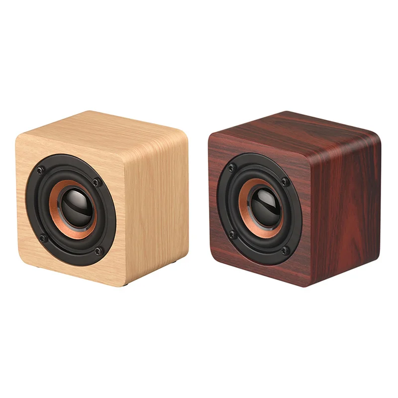 

Mini Bluetooth compatible speaker, custom radiator, elegant classic design, wooden music player