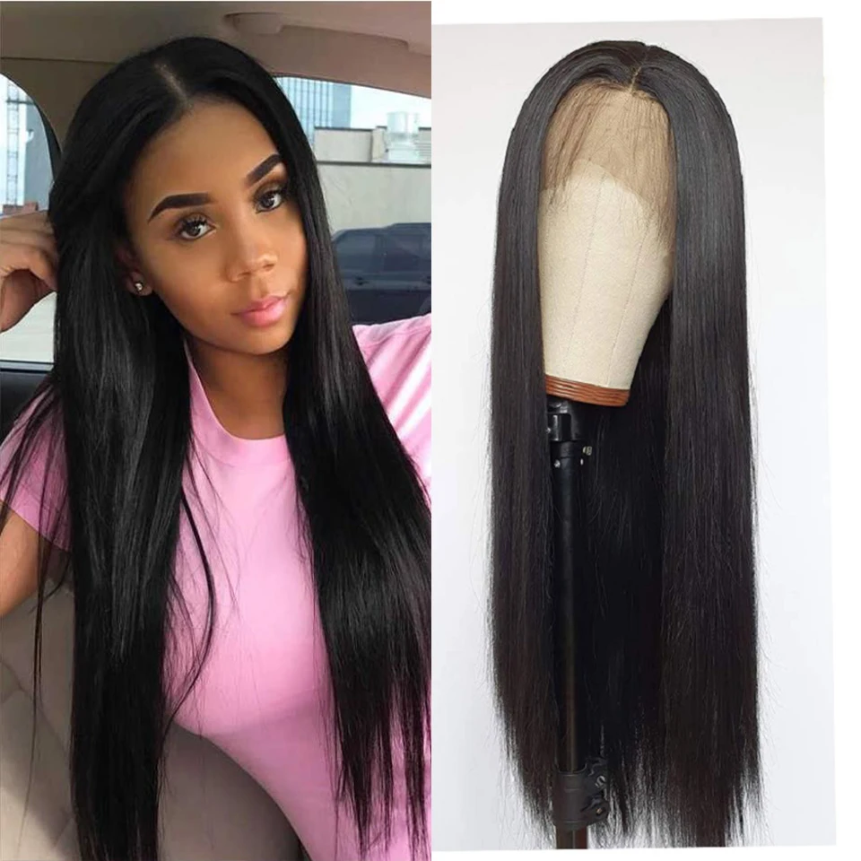 

Straight Lace Front Wig Human Hair Wigs Pre Plucked 13x4 Lace Frontal Hair Wig Brazilian Straight 4X4 Lace Closure Wig For Women