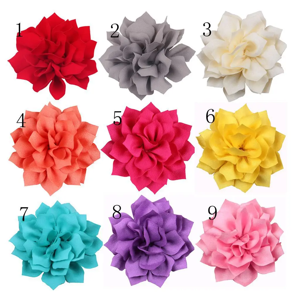 3 ''цветок Dahlias ткань канзаши детский цветок в волосы без аксессуаров центр 20