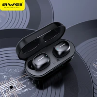 awei t13 true wireless bluetooth compatible earbuds bass in ear mini capsule touch contorl with mic hifi stereo gaming earbuds