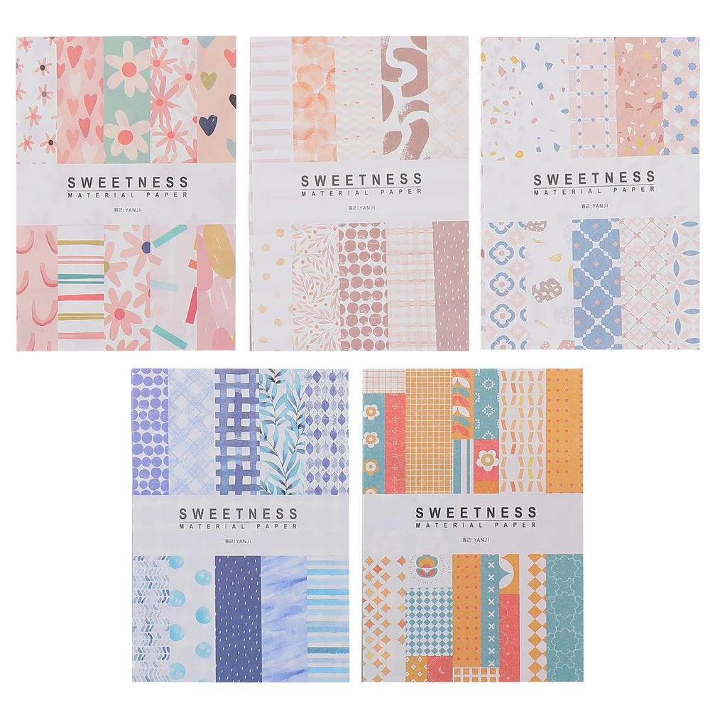 

5PCS Scrapbook Paper Pack Delicate Scrapbook Paper Premium Scrapbook Paper