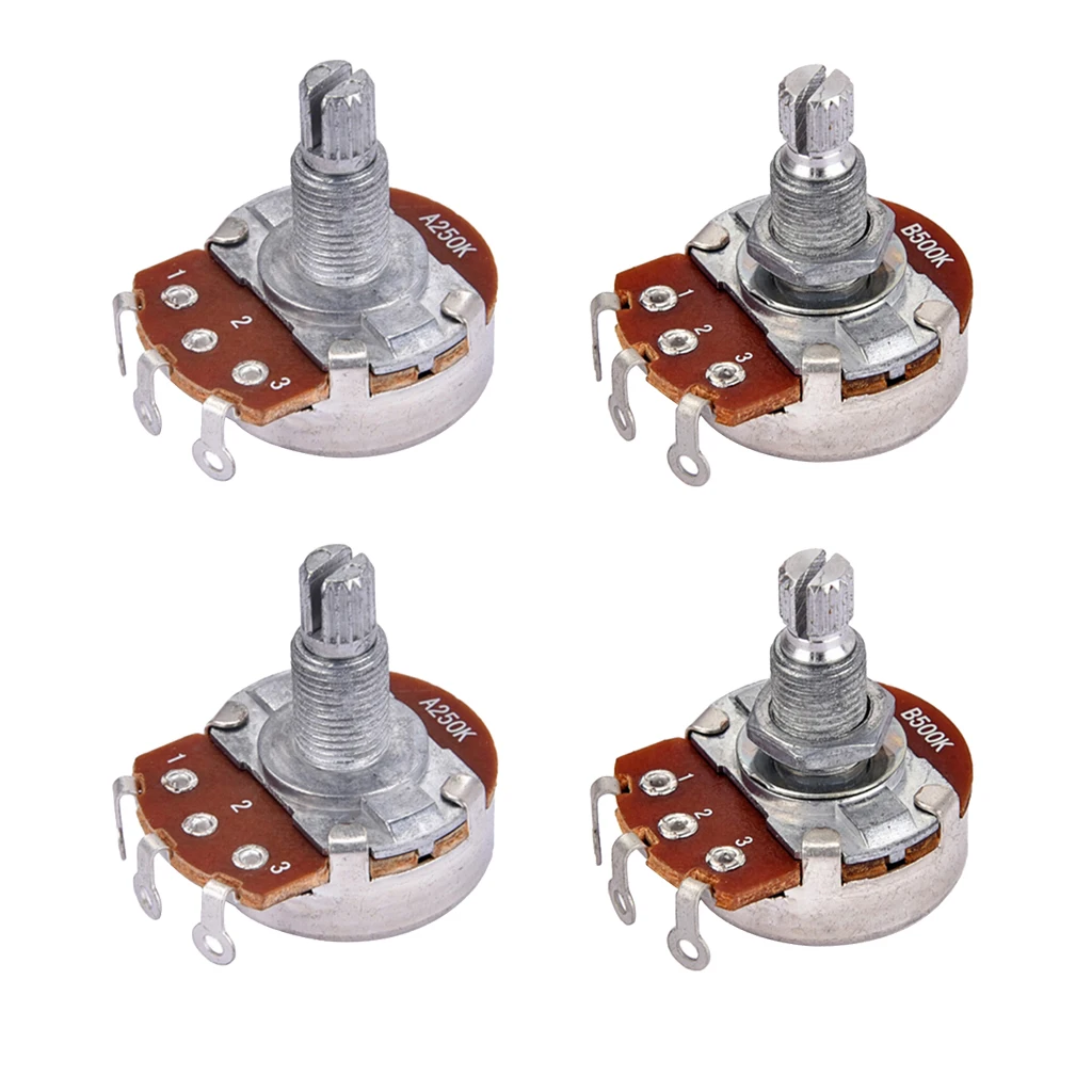 4pcs alpha a250kb500k potentiometer töpfe für elektrische gitarre ersatz free global shipping