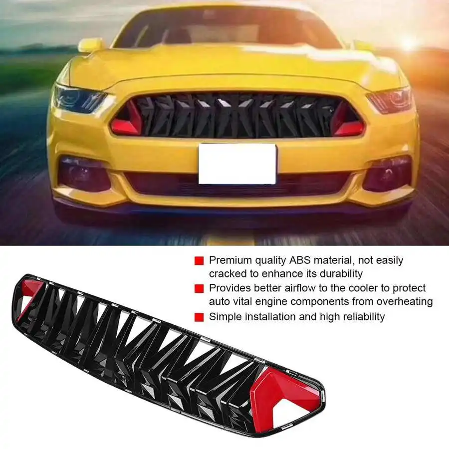 Durable ABS Car Front Hood Mesh Bumper Coupe Grille Fits for Ford Mustang 2014 2015 2016 2017 | Автомобили и мотоциклы